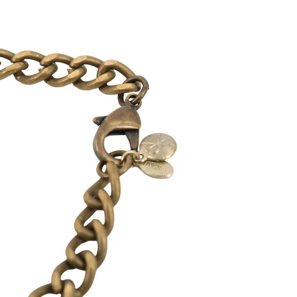 Ranjana Khan Heavily Beaded Black Stone Leather Back Long Statement Necklace - Picture 3 of 5